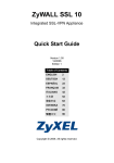 ZyXEL ZyWALL SSL 10 User's Manual
