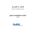 ZyXEL ZYAIR G-1000 User's Manual