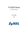 ZyXEL P-2302R User's Manual