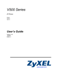 ZyXEL V501-T1 User's Manual