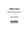 ZyXEL PES-1014 User's Manual