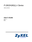 ZyXEL P-2802H(W)(L)-I Series User's Manual