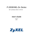 ZyXEL P-2608HWL-Dx Series User's Manual