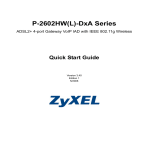 ZyXEL P-2602HW(L)-DxA User's Manual