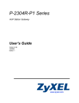 ZyXEL P-2304R-P1 Series User's Manual