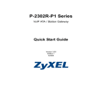 ZyXEL P-2302R-P1 Series User's Manual