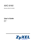 ZyXEL NXC8160 User's Manual