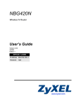 ZyXEL NBG420N User's Manual