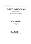 ZyXEL G-162 User's Manual