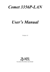 ZyXEL Comet 3356P-LAN User's Manual