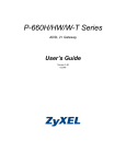 ZyXEL P-660HW-T1 User's Manual