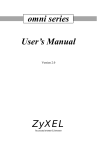 ZyXEL ACCESSING INTERNET & INTRANET omni series User's Manual