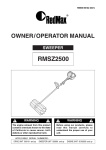 Zenoah Sweeper RMSZ2500 User's Manual