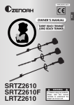 Zenoah SRTZ2610F User's Manual