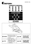 Zenoah G3400 User's Manual