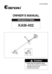 Zenoah BRUSHCUTTERS KAM-402 User's Manual