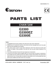 Zenoah 3300E User's Manual