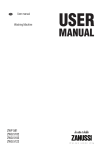 Zanussi ZWQ 5102 User's Manual