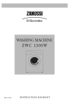 Zanussi ZWC 1300W Instruction Manual