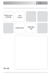 Zanussi ZOU 482 User's Manual