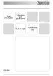 Zanussi ZOB 594 User's Manual