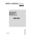 Zanussi ZMD30Q User's Manual