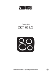 Zanussi ZKT 863 LX Owner's Manual