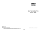 Zanussi ZERC 2425 Instruction Booklet