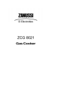 Zanussi ZCG 8021 Owner's Manual