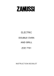Zanussi ZCE 7701 Instruction Booklet