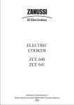 Zanussi ZCE 640 User's Manual