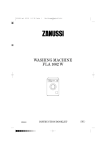 Zanussi FLA 1002 W Instruction Booklet