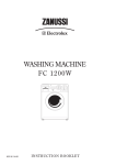 Zanussi FC 1200W Instruction Booklet