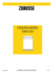 Zanussi DWS 919 Instruction Manual