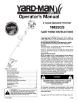 Yard-Man YM20CS User's Manual