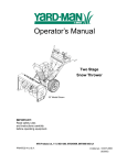 Yard-Man OGST-2806 User's Manual