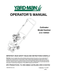 Yard-Man 21A-144R401 User's Manual