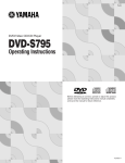 Yamaha DVD-S795 Operating Instructions