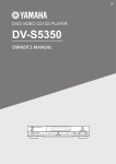 Yamaha DV-S5350 Owner's Manual