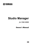 Yamaha DM 1000 Owner's Manual