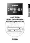 Yamaha CRW4416SX User's Manual