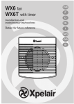 Xpelair WX6T User's Manual