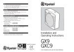 Xpelair GX9 User's Manual