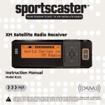 XM Satellite Radio R101 User's Manual