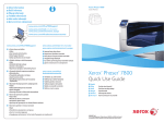 Xerox Phaser 7800 Quick Reference Guide