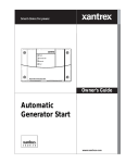 Xantrex Automatic Generator User's Manual