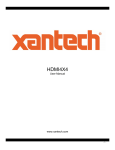 Xantech HDMI4X4 User's Manual