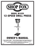 Woodstock M1039 User's Manual