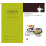 Wolfgang Puck CCIDB0010 User's Manual