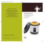 Wolfgang Puck BDRCRB007 User's Manual